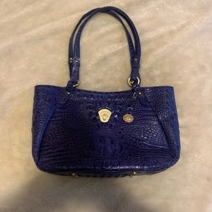 Brahmin blue leather handbag